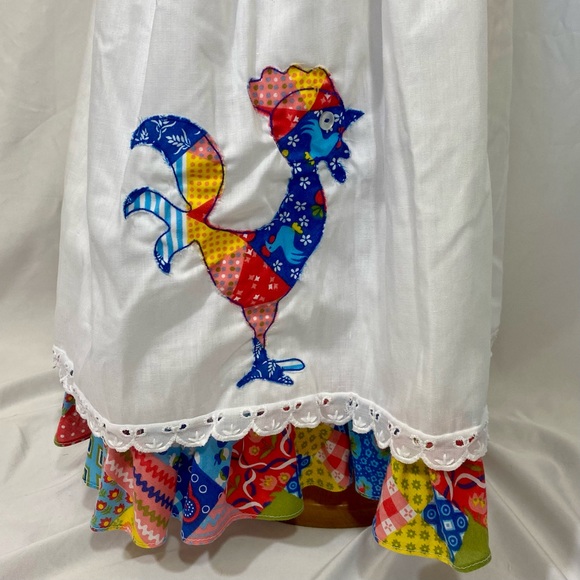 Vintage Nannette 70’s Patchwork Print Maxi Dress 4T Chicken Hippie Boho - Picture 7 of 12